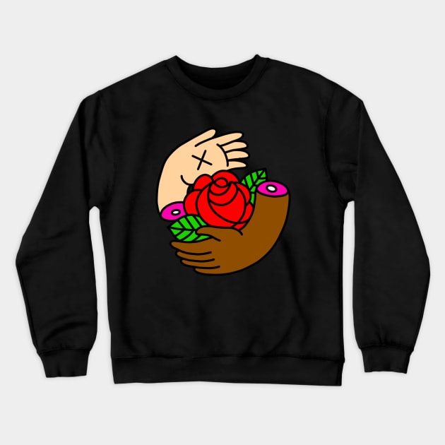 Democratic Socialism Rose Crewneck Sweatshirt by ReclusiveCrafts